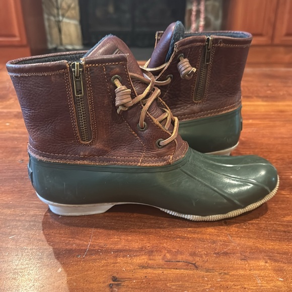 Sperry Top Sider Duck Boots Womens 8.5 Brown/Green - Picture 6 of 6